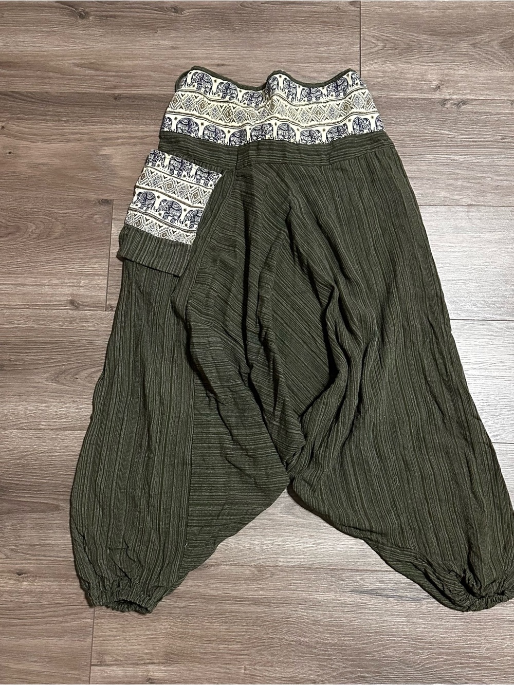 Harem Pants Small with Patterned Waistband India Boho Festival